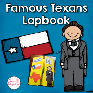 texas - famous texans interactive lapbook or notebook