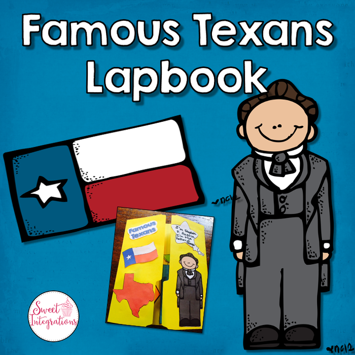 TEXAS - FAMOUS TEXANS Interactive Lapbook or Notebook