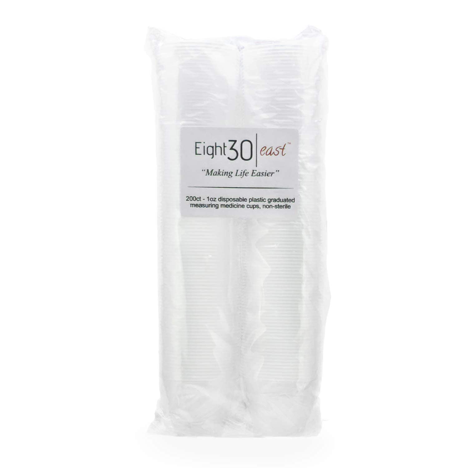 Eight30east - 200ct 1oz Disposable Graduated Medicine Cups, Non-Sterile, for Mixing and Measuring Resin, Epoxy, Oils, Paint, Cooking, Stain, and more