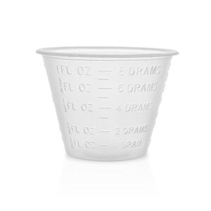 Eight30east - 200ct 1oz Disposable Graduated Medicine Cups, Non-Sterile, for Mixing and Measuring Resin, Epoxy, Oils, Paint, Cooking, Stain, and more