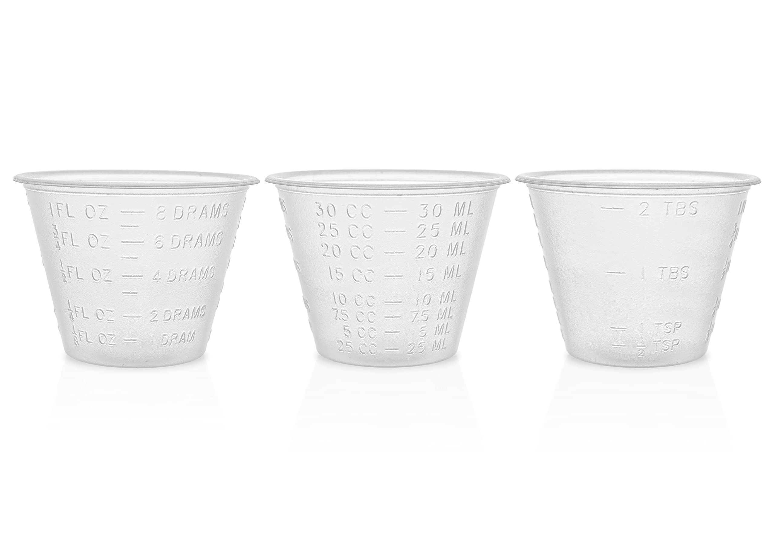 Eight30east - 200ct 1oz Disposable Graduated Medicine Cups, Non-Sterile, for Mixing and Measuring Resin, Epoxy, Oils, Paint, Cooking, Stain, and more