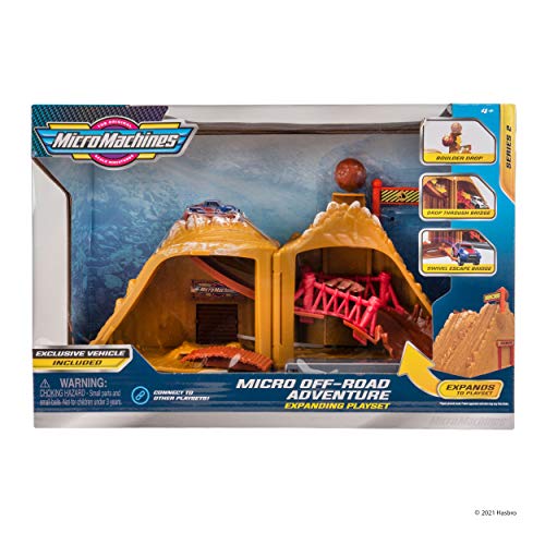 Micro Machines Micro Off-Road Adventure Expandable Playset - Features 1 Exclusive Mini-Vehicle - Collectible Themed Toy Cars – Tiny Vehicles, Huge World – Collect Them All