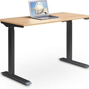 Serta Creativity Electric Height Adjustable Desk, 47" Inch Wood Desktop Sit Stand Table for Office, Work from Home Furniture, Easy to Assemble, Light Brown