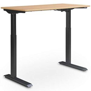 Serta Creativity Electric Height Adjustable Desk, 47" Inch Wood Desktop Sit Stand Table for Office, Work from Home Furniture, Easy to Assemble, Light Brown