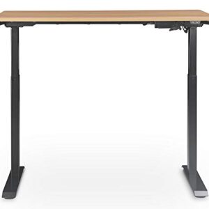 Serta Creativity Electric Height Adjustable Desk, 47" Inch Wood Desktop Sit Stand Table for Office, Work from Home Furniture, Easy to Assemble, Light Brown