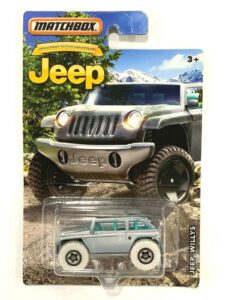 matchbox jeeps willys, anniversary edition [silver body/white wheels]