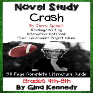 novel study- crash, by jerry spinelli and project menu