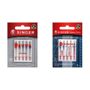 Singer Sewing Machine Needles Bundle (10-Count) + (5-Count)