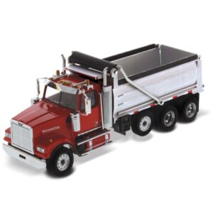 diecast masters western star 4900 sffa with lift axle silver plated dump | real dump truck specifications | 1:50 scale model semi trucks | diecast model by diecast masters 71067