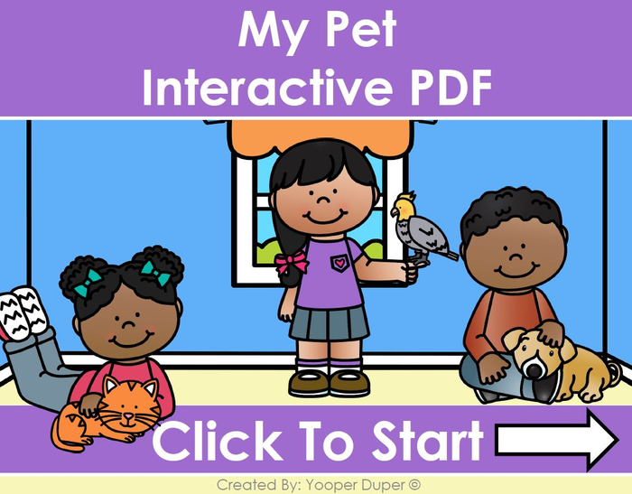 My Pets Distance Learning Interactive PDFs