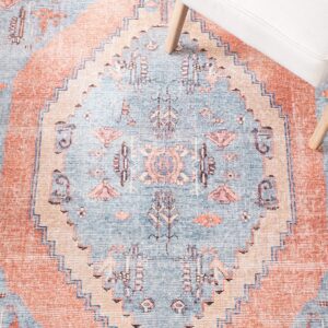 SAFAVIEH Serapi Collection Area Rug - 9' x 12', Light Blue & Beige, Boho Chic Design, Non-Shedding Machine Washable & Slip Resistant Ideal for High Traffic Areas in Living Room, Bedroom (SEP356J)