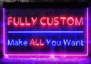 advpro [custom. dual-color, tri-color] led neon sign, your own design, 13 dual or tri-color, 3 sizes, landscape/portrait (upload design logo/picture or text 9 fonts)