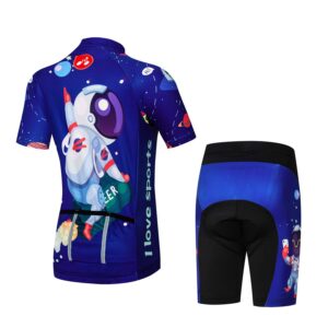 Boys Cycling Jersey Sets Kids Biking Top Shorts Bottom Children Summer Short Sleeve Bike Jersey Girls Bicycle Clothing