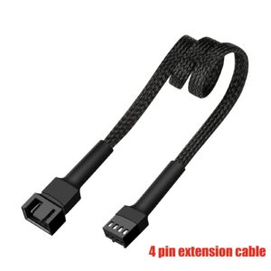 skineat 11.8" pwm Fan Extension Cable，4 pin Fan Extension Cable，Cable Extension pc，3-Pin/4-Pin Cooling Fan Extension Cable Wire (11.8"（30cm） 10pcs)