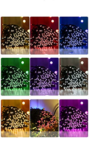 Solar String Lights, 400 LED 144ft July 4th Lights String, Outdoor String Lights, Independence Day Lights String 8 Modes Waterproof Outdoor Decor for Home Party Garden Patio Yard Holidday Lawn R/W/B