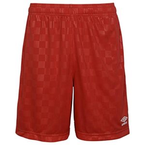 umbro kids' checkered short, red, medium