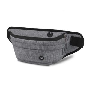 waterfly fanny pack for men women water resistant large hiking waist bag pack carrying all phones for running walking traveling grey