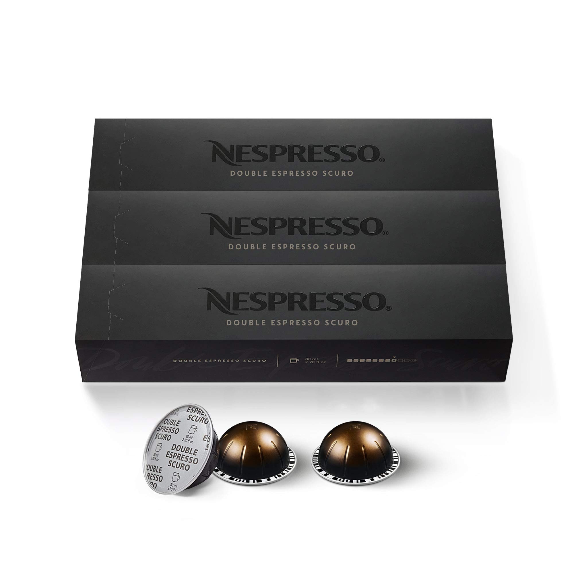 Nespresso Capsules VertuoLine Diavolitto and Double Espresso Scuro Espresso Coffee Pods (10 Count)