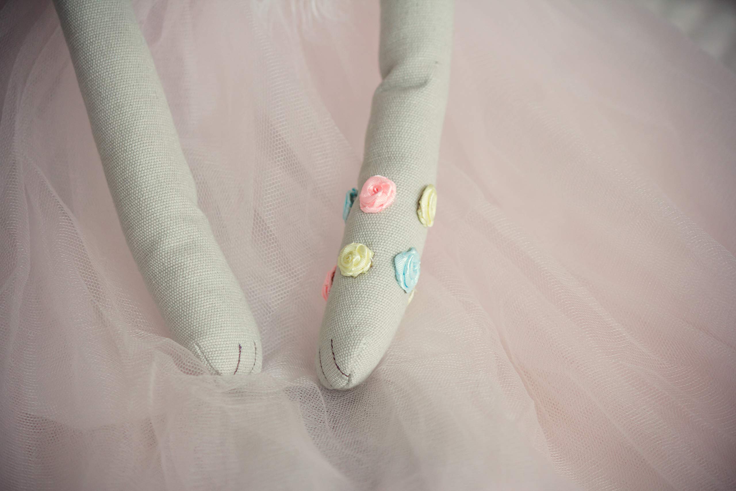 Inspired by Jewel Poppy The Cat - Handmade 24.8-Inch Plush Doll with Ballerina Tutu Outfit - Pretty Stuffed Toy Surprise Gift for a Little Princess Age 3+ - Soft Plushie for Hugs, Cuddle and Comfort