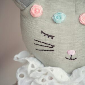 Inspired by Jewel Poppy The Cat - Handmade 24.8-Inch Plush Doll with Ballerina Tutu Outfit - Pretty Stuffed Toy Surprise Gift for a Little Princess Age 3+ - Soft Plushie for Hugs, Cuddle and Comfort