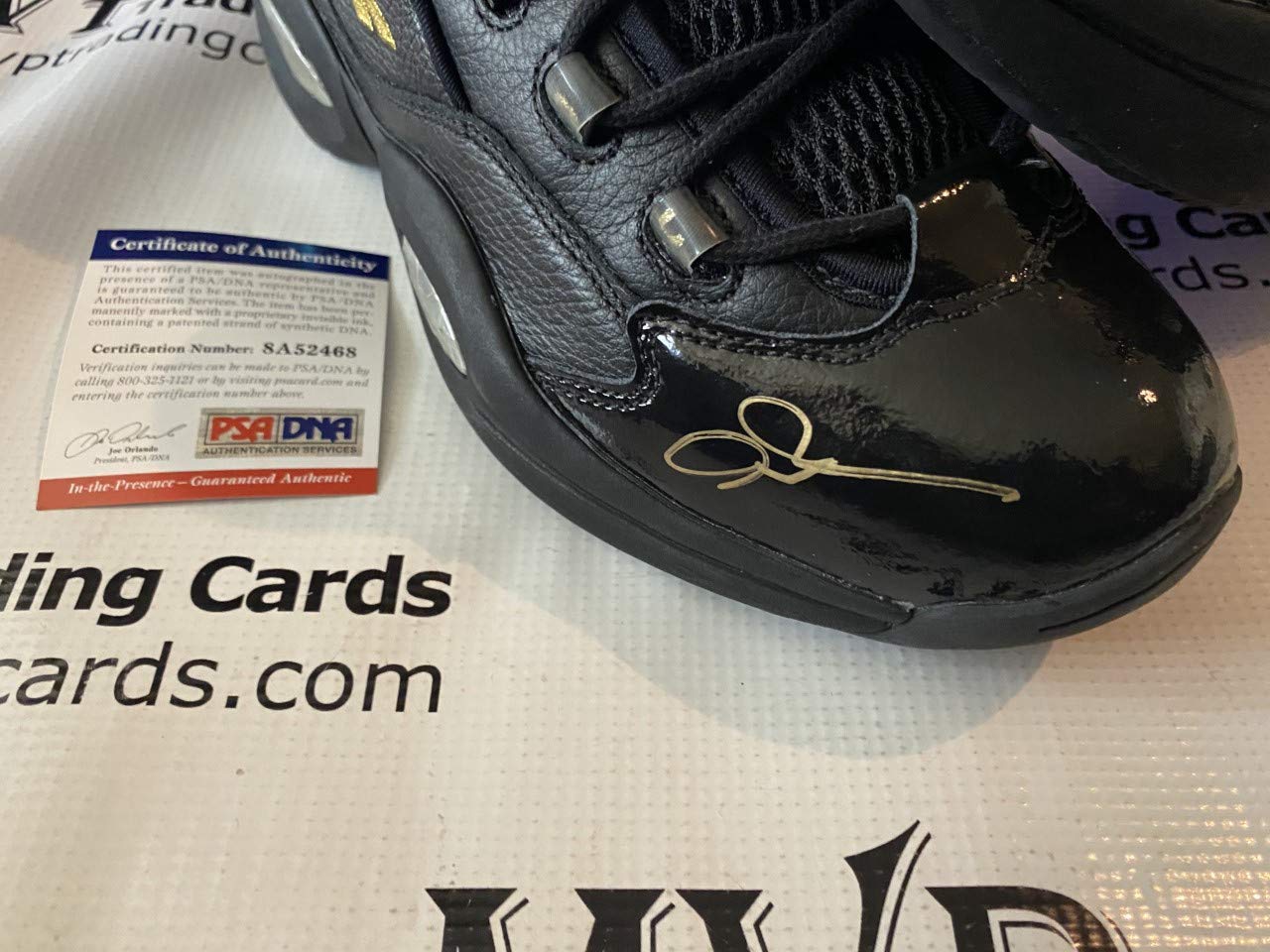 PSA/DNA Authentic Allen Iverson Autograph Size 9 10th Anniversary Question Mid Basketball Shoes w/The Answer Inscription