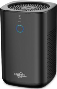 membrane solutions air purifier for home bedroom with h13 true hepa filter, eliminate allergies, smoke, 99.97% pollen dust pets dander and odors, 24db ultra quiet desktop air cleaners office,black 2j8