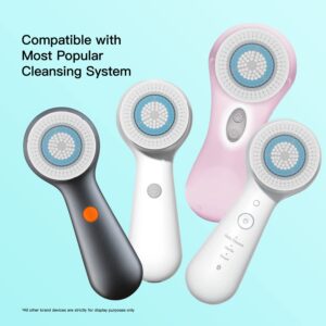 Brushmo Brush Head Replacements Compatible with Clarisonic Mia 1, Mia 2, Mia Fit, Alpha Fit, Smart Profile Uplift and Alpha Fit, Revitalizing Cleanse Facial 4 Pack (Revitalizing Cleanse)