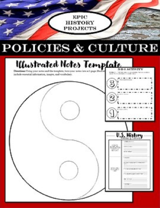 U.S. Government: Policies and Culture - Mini Lesson & Illustrated Note Project