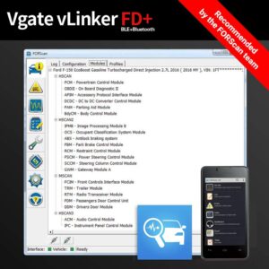 Vgate vLinker FD+ OBD2 Bluetooth Scan Tool, Diagnostic Code Reader for iOS, Android, and Windows - Made for FORScan