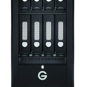 G-Technology 144TB G-Speed Shuttle XL Thunderbolt 3 with ev Series Bay Adapters – Transportable 8-Bay Raid Storage Solution - 0G10819-1