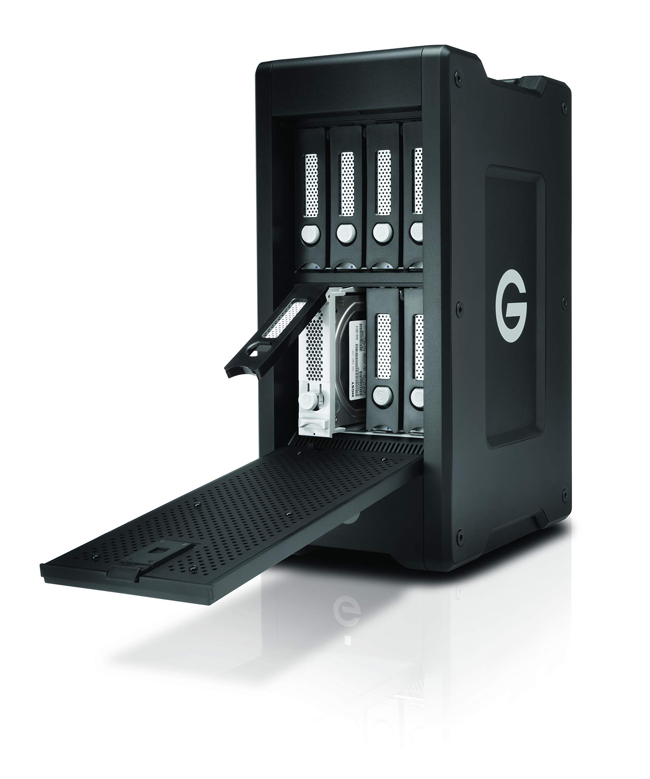 G-Technology 144TB G-Speed Shuttle XL Thunderbolt 3 with ev Series Bay Adapters – Transportable 8-Bay Raid Storage Solution - 0G10819-1