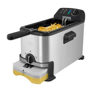 Kalorik 3.2 Quart Deep Fryer with Oil Filtration, Stainless Steel (FT 43721 BK)