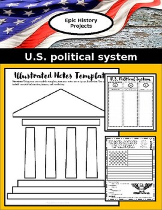 U.S. Government: Political System - Mini Lesson & Illustrated Notes Project