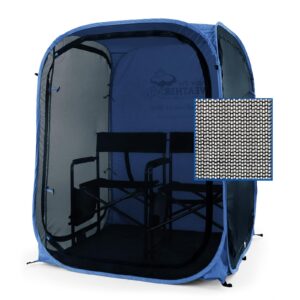 the original – weatherpod xl 1-person bug-screen pod – pop-up mosquito screen tent made with fine gauge, no-see-um proof mesh - navy