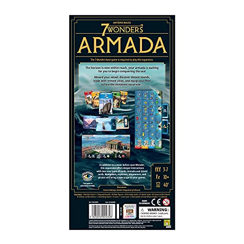 7 Wonders Armada Board Game EXPANSION (New Edition)| Family Board Game | Civilization Board Game for Adults| Strategy Board Game for Game Night | 3-7 Players | Ages 10+ | Made by Repos Production