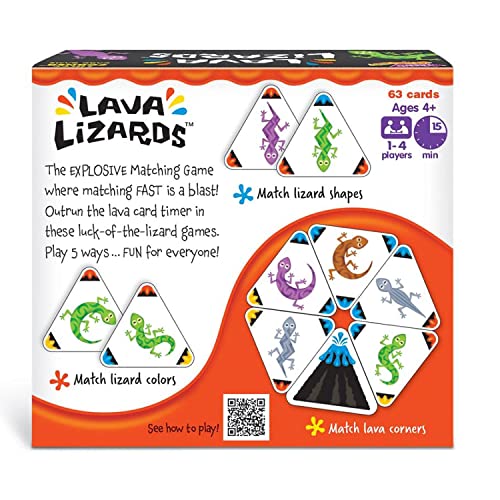 TREND enterprises Lava Lizards Three Corner Strategy Game Family-Friendly Card Games