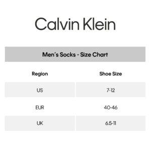 Calvin Klein Men's 6 Pair Athletic Crew Socks, Size 7-12, Black