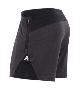 anthem athletics isoflex 5 inch men's workout shorts - zipper pocket short for running, athletic & gym training - volcanic black g2 - medium