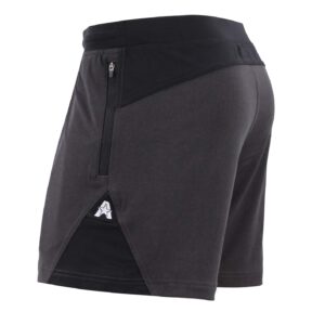 Anthem Athletics Isoflex 5 Inch Men's Workout Shorts - Zipper Pocket Short for Running, Athletic & Gym Training - Volcanic Black G2 - Medium