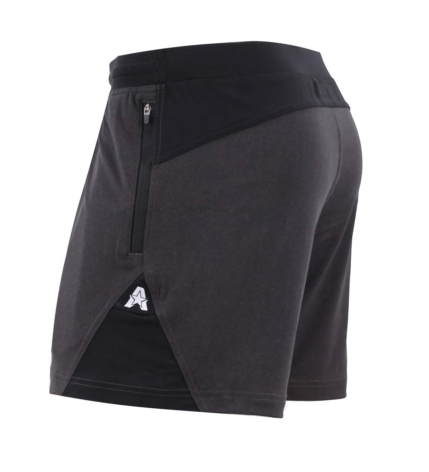 Anthem Athletics Isoflex 5 Inch Men's Workout Shorts - Zipper Pocket Short for Running, Athletic & Gym Training - Volcanic Black G2 - Medium