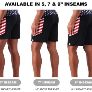 Anthem Athletics Isoflex 5 Inch Men's Workout Shorts - Zipper Pocket Short for Running, Athletic & Gym Training - Volcanic Black G2 - Medium