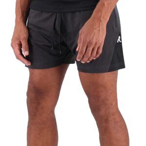 Anthem Athletics Isoflex 5 Inch Men's Workout Shorts - Zipper Pocket Short for Running, Athletic & Gym Training - Volcanic Black G2 - Medium