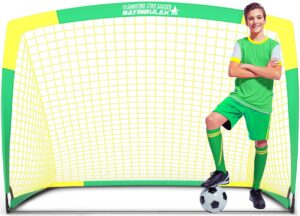 bayinbulak soccer goal portable soccer net for backyard training 6.6'x3.3', 1 pack