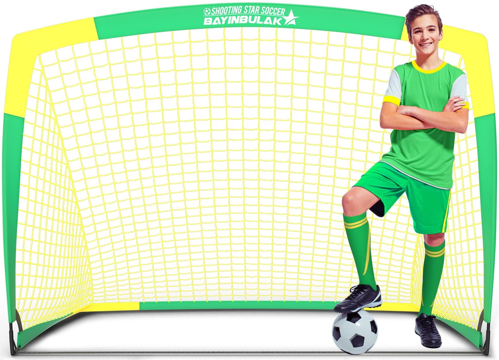 BAYINBULAK Soccer Goal Portable Soccer Net for Backyard Training 6.6'x3.3', 1 Pack