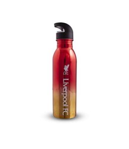 liverpool f.c. 700ml stainless steel uv coated sports bottle, red/gold
