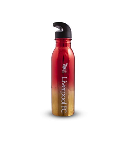 Liverpool F.C. 700ml Stainless Steel UV Coated Sports Bottle, Red/Gold