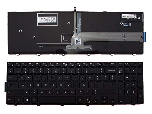 US English Laptop Keyboard for Dell Inspiron 15 3000 5000 3541 3542 3543 5542 3550 5545 5547 3551 3552 3559 3565 3567 3551 3558 5566 5748 (Backlit Keyboard)