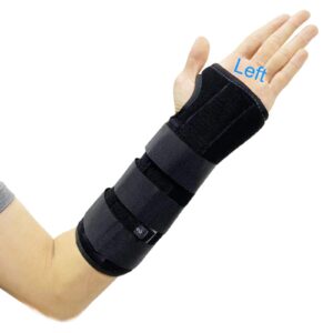tandcf unisex forearm and wrist support splint brace double fixation wrist brace for carpal tunnel,adjustable night time forearm immobilizer brace splints,10.6 inch (27cm) length(lh/m)