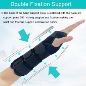 TANDCF Unisex Forearm and Wrist Support Splint Brace Double Fixation Wrist Brace for Carpal Tunnel,Adjustable Night Time Forearm Immobilizer Brace Splints,10.6 inch (27cm) length(LH/M)