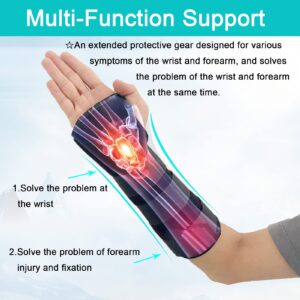 TANDCF Unisex Forearm and Wrist Support Splint Brace Double Fixation Wrist Brace for Carpal Tunnel,Adjustable Night Time Forearm Immobilizer Brace Splints,10.6 inch (27cm) length(LH/M)